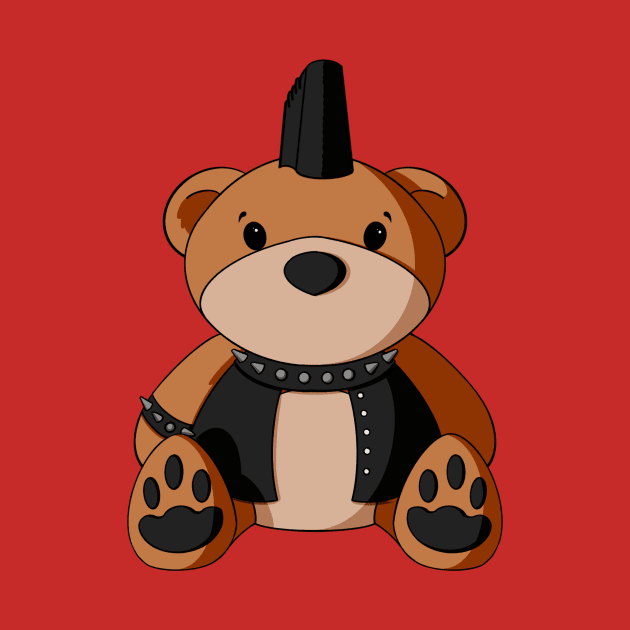 Punk Boy Teddy Bear by Alisha Ober Designs