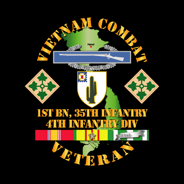 Vietnam Combat Infantry Veteran w 1st Bn 35th Inf - 4th ID SSI by twix123844