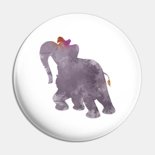Elephant Inspired Silhouette Pin