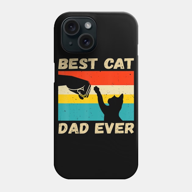 Best Cat Dad Ever Bump Fit Retro Vintage Qz Phone Case by StuSpenceart