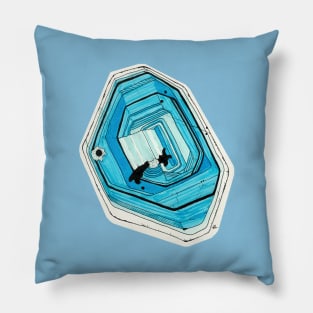 Zircon in blue Pillow