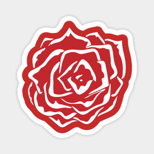 Abstract Red Rose Magnet