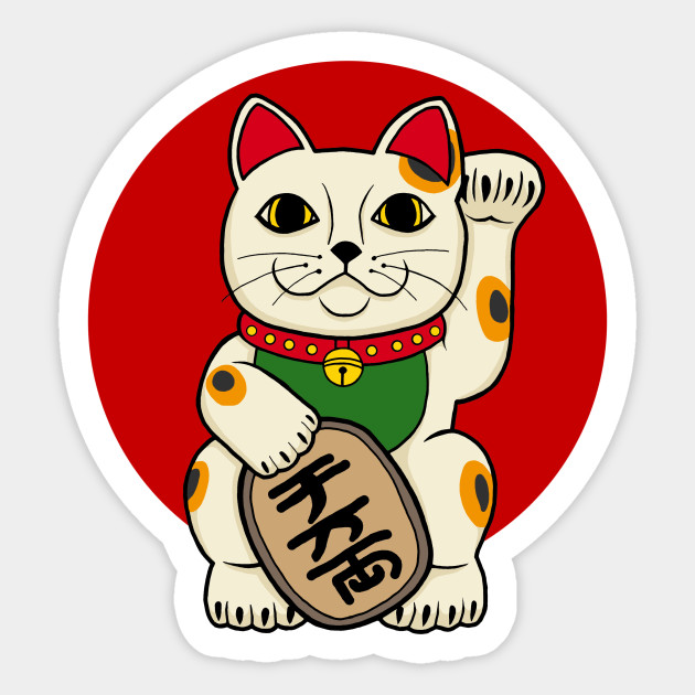 Lucky Cat Lucky Cat Sticker Teepublic