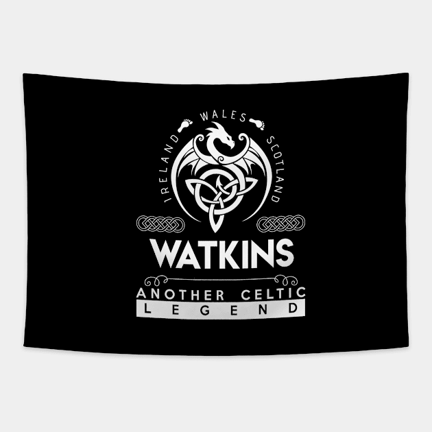 Watkins Name T Shirt - Another Celtic Legend Watkins Dragon Gift Item Tapestry by harpermargy8920