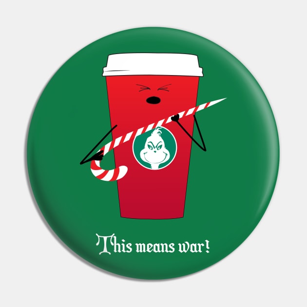 War on Christmas Pin by katiestack.art