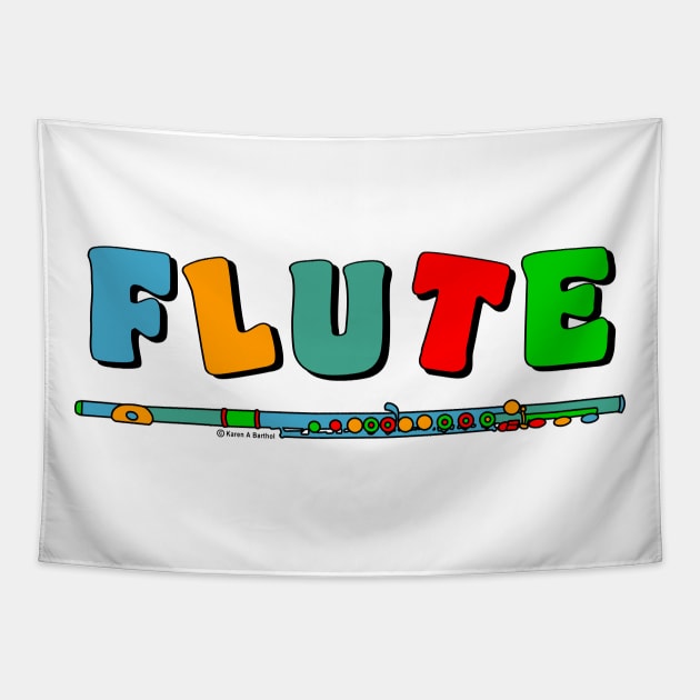 Colorful Flute Tapestry by Barthol Graphics
