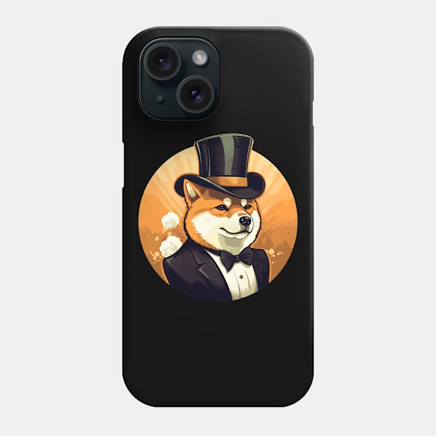 Shiba Inu with Top Hat Phone Case by pako-valor