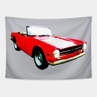 Triumph TR6 1970s classic sports car high contrast red Tapestry