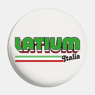 Latium // Italia Typography Region Design Pin