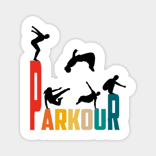 Parkour retro style Magnet