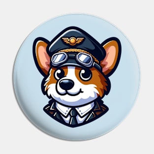 Police officer corgi Pin