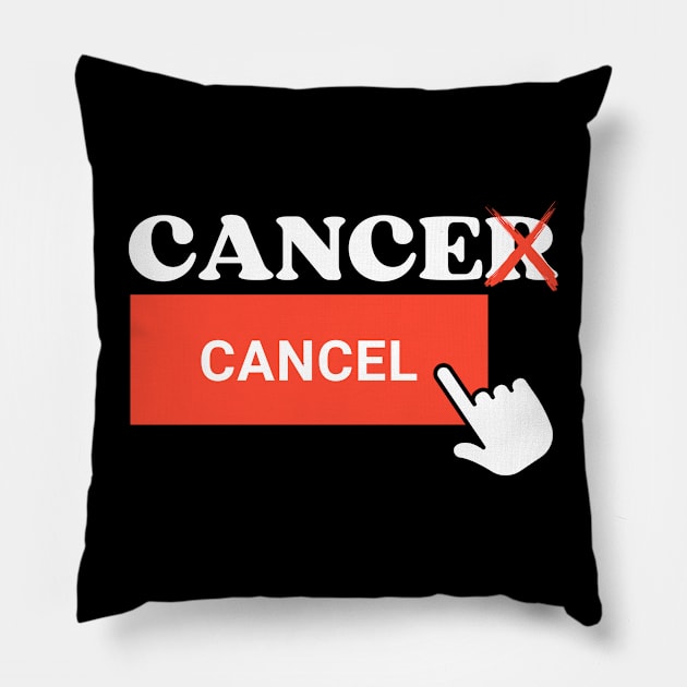 Cancer to Cancel Last Day Of Chemo Radiation Cancer Survivor Pillow by IYearDesign