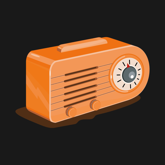 Vintage Transistor Radio Retro by retrovectors