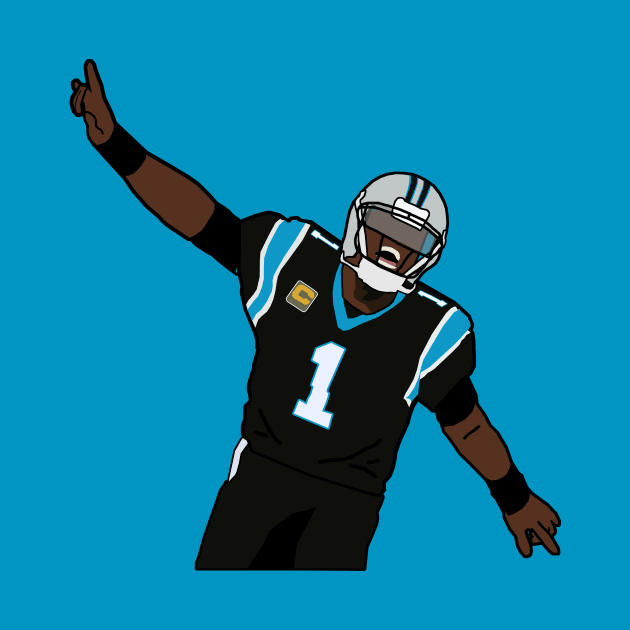 Cam Newton Touchdown Celebration NFL Carolina Panthers by xavierjfong