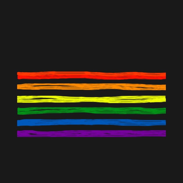 Pride colors on black by Artisy Artist 