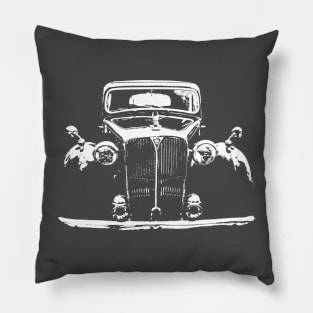 Rover P3 1940s classic car monoblock white Pillow