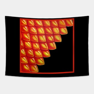 Flaming dragon scales framed Tapestry