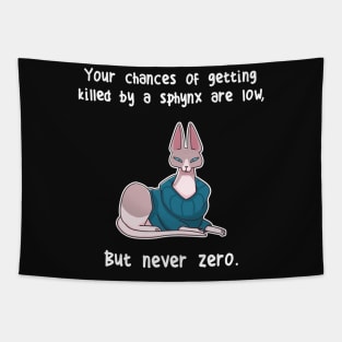 Sphynx Cat Never Zero Tapestry