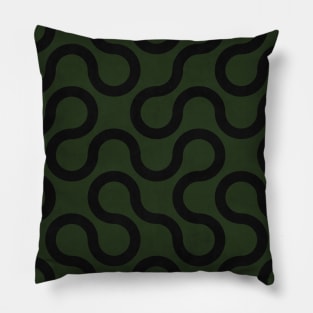 My Favorite Geometric Patterns No.33 - Deep Green Pillow