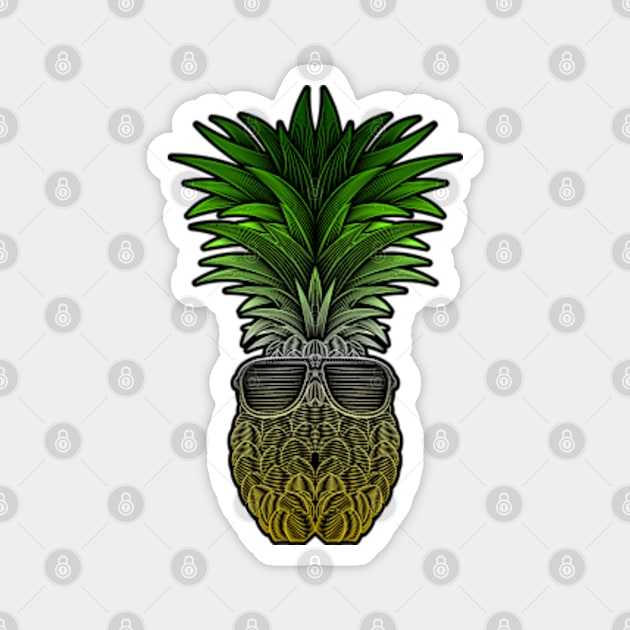 Party Pineapple Magnet by Worldengine