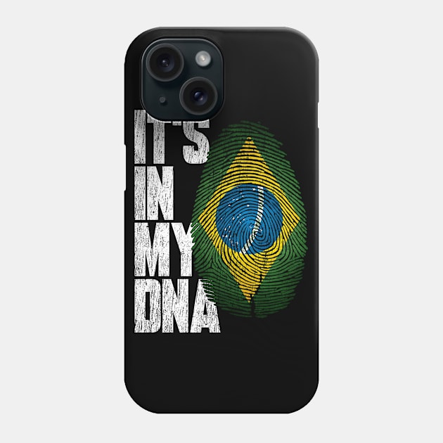 It's In My DNA Brazilian Shirt Proud Hispanic Gift Brazil Flag Phone Case by heart teeshirt