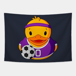 Soccer Player Rubber Duck Tapestry