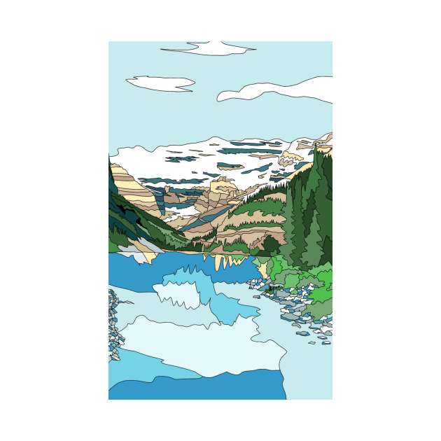 Lake Louise, near Banff, Canadian Rockies - digital art by JennyCathcart