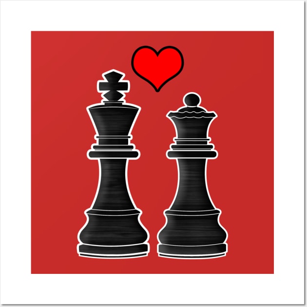 King and Queen Wall Art/Checkmate Chess Wall Art