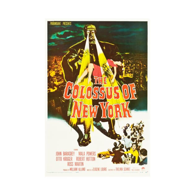 THE COLOSSUS OF NEW YORK Frankenstein B Film Horror Retro Movie by vintageposters