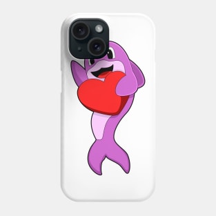 Dolphin with Heart Phone Case