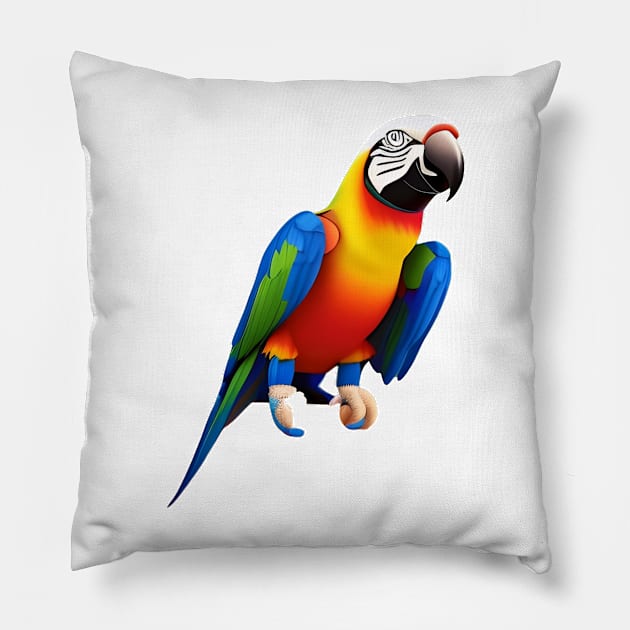 Beautiful colorful parrot Pillow by mdr design