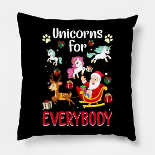 Unicorns For Everybody Christmas For Unicorn Lover Pillow