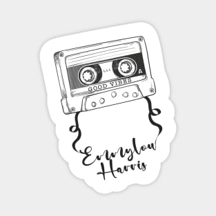 Good Vibes Emmylou Harris // Retro Ribbon Cassette Magnet