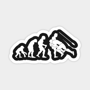 Rugby Evolution Funny Cave Man Tackle Magnet