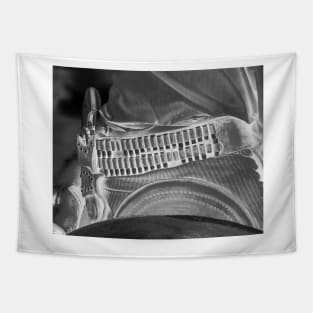 Six Shooter Gunslinger - Black and White Tapestry