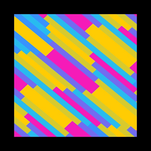 Pan Pride Diagonal Broken Stripes Pattern by VernenInk