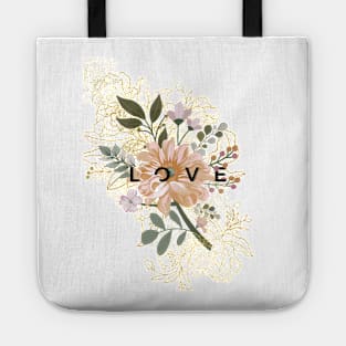 Floral with Golden Motives Tote