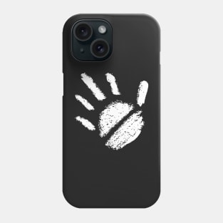 Handprints. Black and white illustration. Phone Case