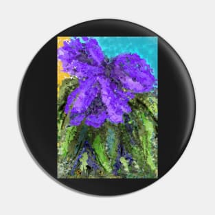 VIVID ABSTRACTED PURPLE LILACS Pin