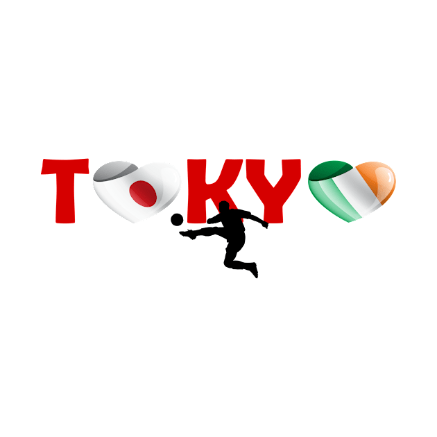 Football in Tokyo - team Ireland (IE) by ArtDesignDE