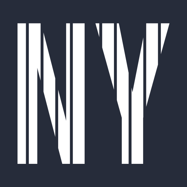 New York 'NY Pinstripes' Baseball Fan T-Shirt: Sport Your Bronx Pride with Classic NY Style! by CC0hort