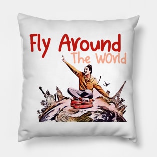 Flying Around The World Pillow