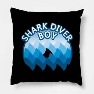 Shark diver boy Pillow