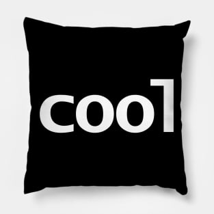 Cool Minimal Typography White Text Pillow