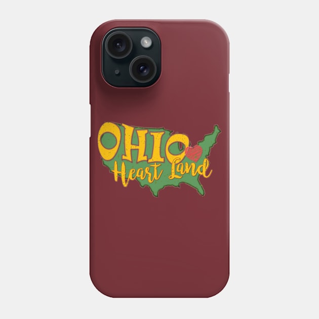 Ohio Heart of it All Phone Case by Bits