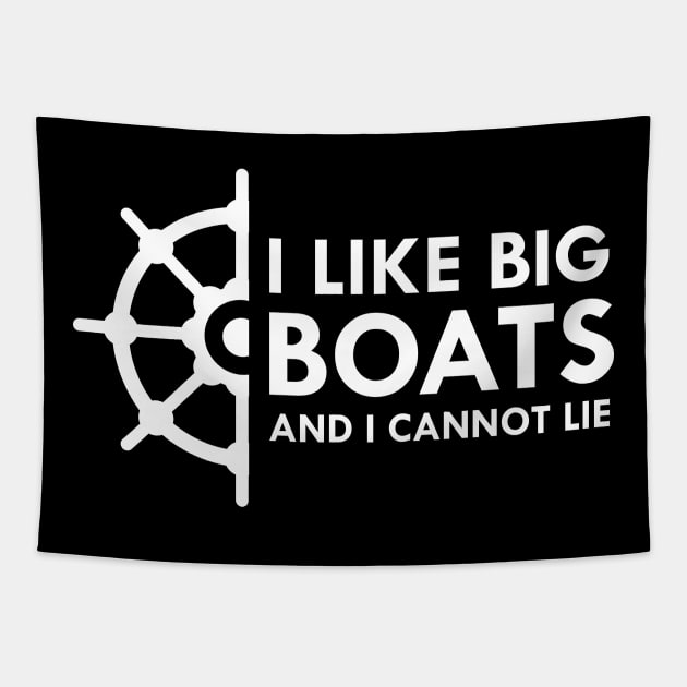 Boat - I like big boats and I cannot lie Tapestry by KC Happy Shop