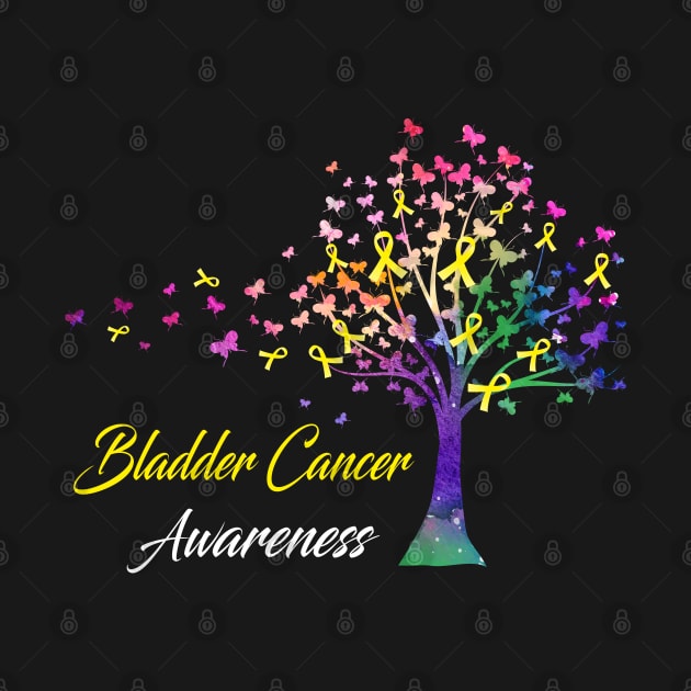 Tree Ribbons Bladder Cancer Awareness Support Bladder Cancer Warrior Gifts by ThePassion99