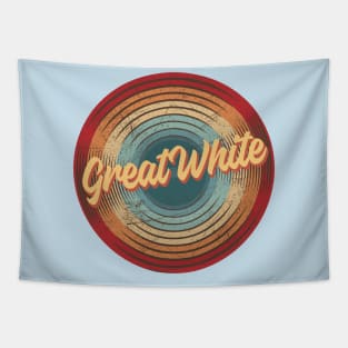 Great White Vintage Circle Tapestry