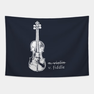 Fiddle Not Violin Bluegrass Country Music Gift Tapestry