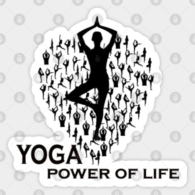 Yoga Yoga Poses Sticker Teepublic